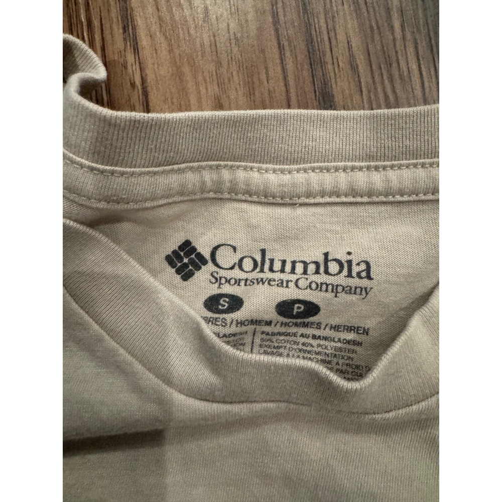 Columbia Rocky Mountain National Park Graphic T-Shirt Mens Small Tan Beige S - Picture 2 of 4